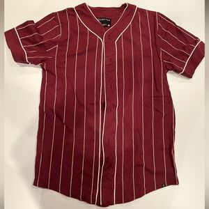Maroon baseball shirt